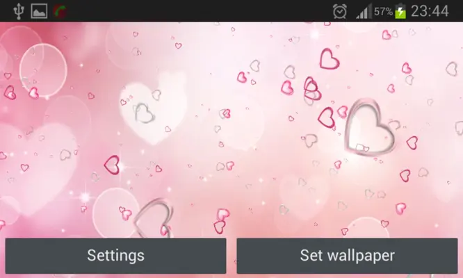 Pink Hearts Live Wallpaper android App screenshot 0