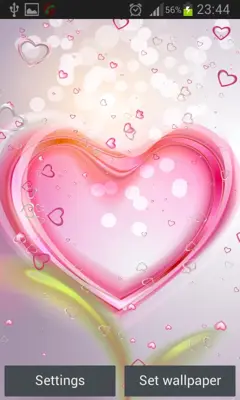 Pink Hearts Live Wallpaper android App screenshot 2