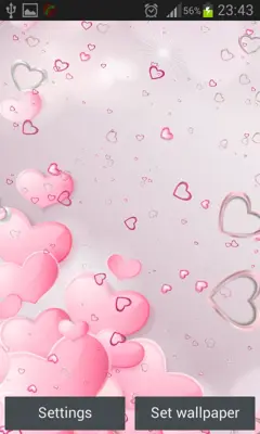 Pink Hearts Live Wallpaper android App screenshot 4