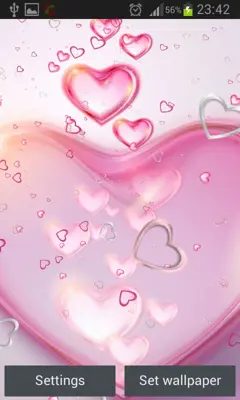 Pink Hearts Live Wallpaper android App screenshot 5