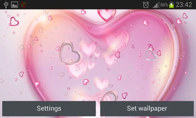 Pink Hearts Live Wallpaper android App screenshot 6