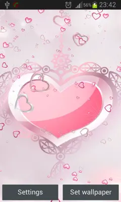 Pink Hearts Live Wallpaper android App screenshot 7